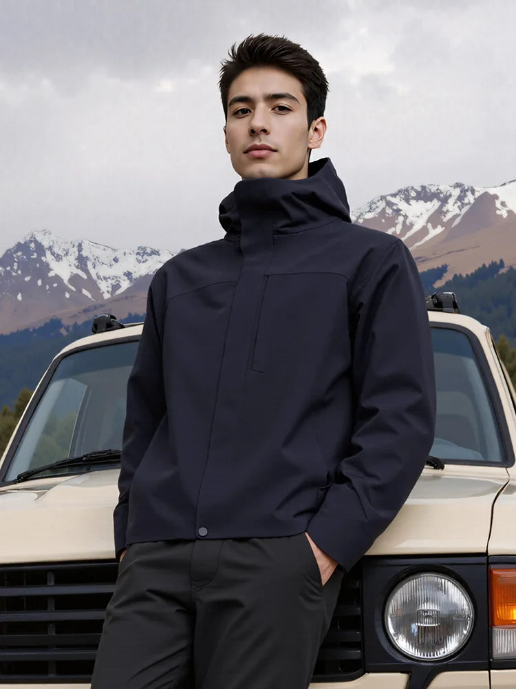 New  Men's Women's Winter Cotton-Padded Jacket Stand Wind-Proof Water-Splashing Features Zipper Warm Casual for Outdoor