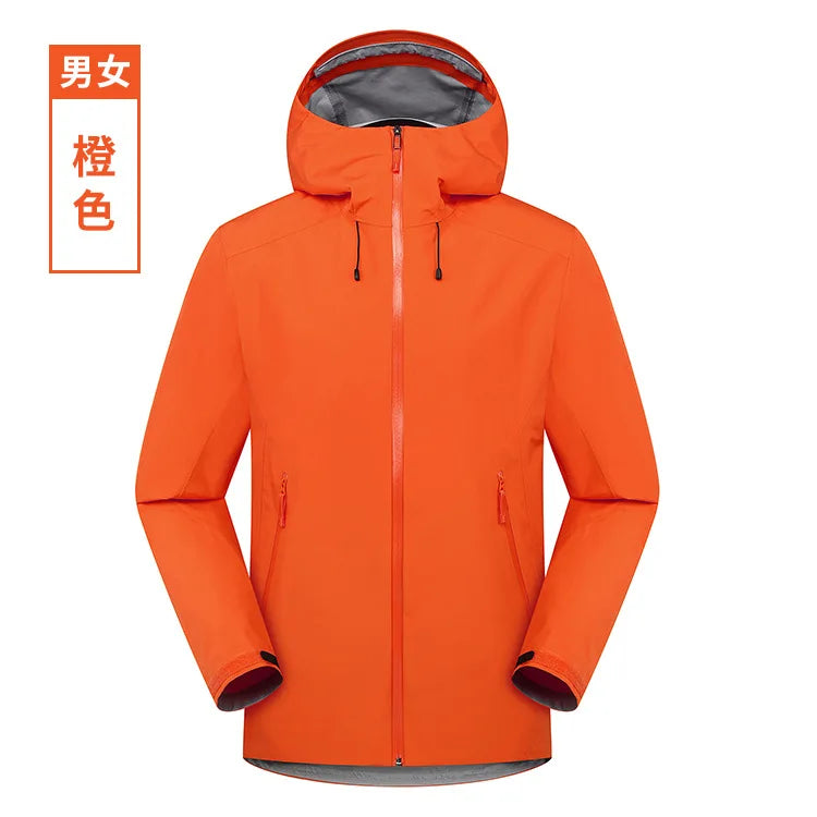 AOUNADA Softshell Waterproof Autumn Unisex Loose Fit Jacket with Zipper Closure for Skiing and Mountaineering