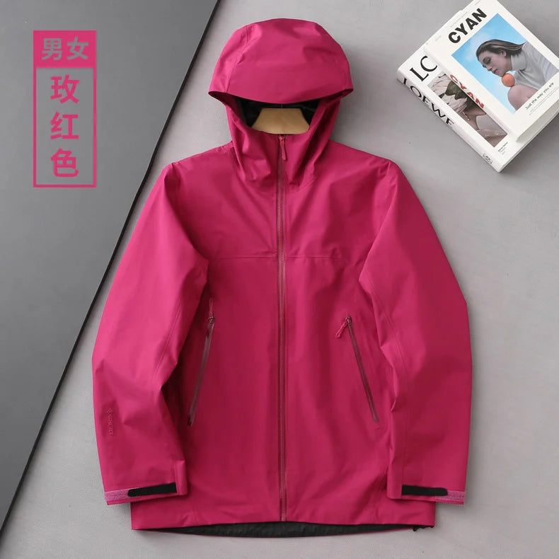 Men's & Women's Waterproof Lightweight Outdoor Jackets for Running & Hiking Windproof Stand Zipper Windbreaker for Rainy Days