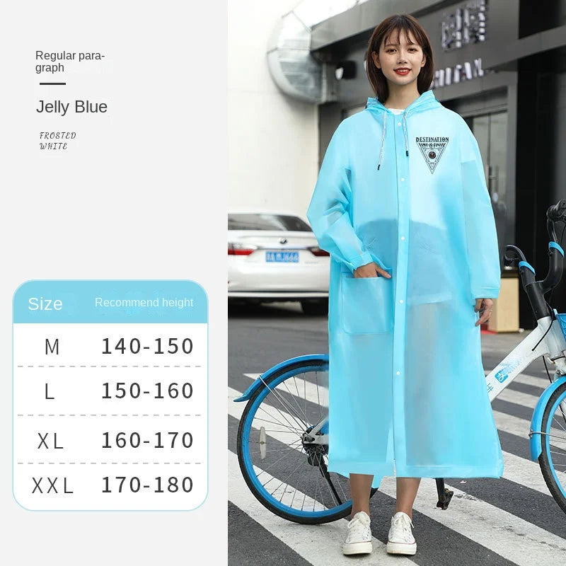 Long Full Body Raincoat for Adults Waterproof Anti-Rainstorm Electric Car for Poncho with Logo for Students Travel Bicycle