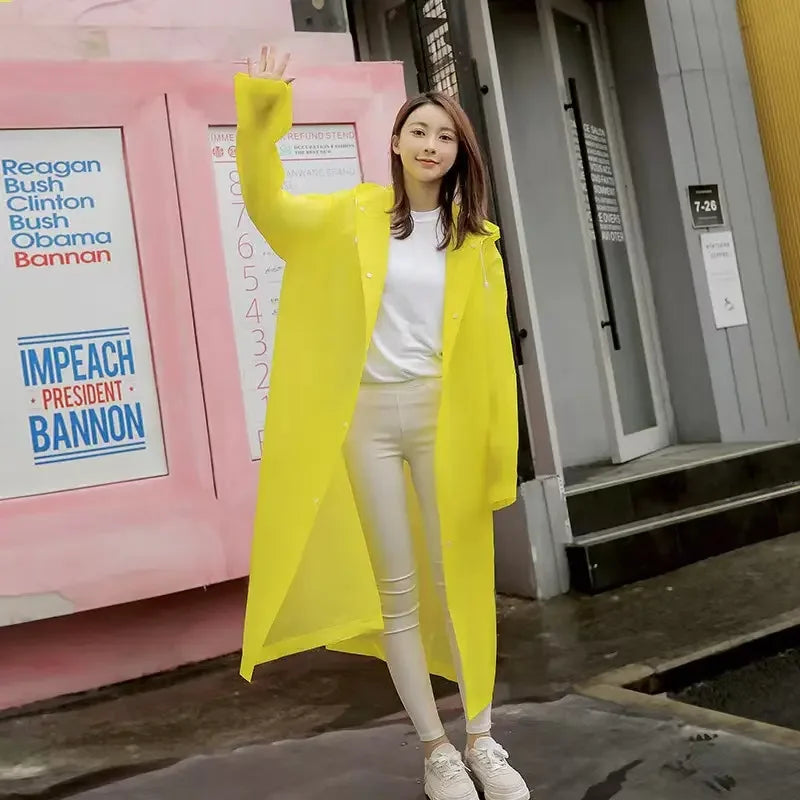 Custom Logo Print Waterproof Poncho Cape Rain Coat Jacket Peva Eva Reusable Raincoat Eva Long Raincoat Rain Jacket Poncho