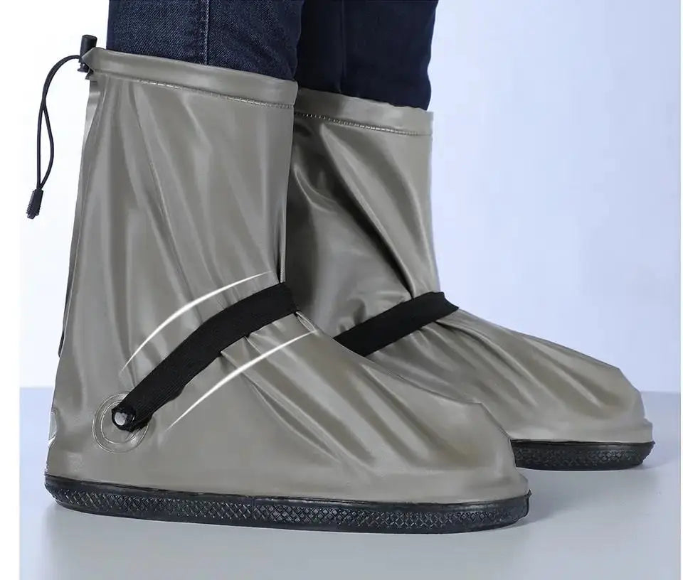 High Quality PVC Rain Boot Custom Logo Waterproof Shoe Covers Reflective Anti-Slip Design Unisex Adult Size Winter Rain Gear