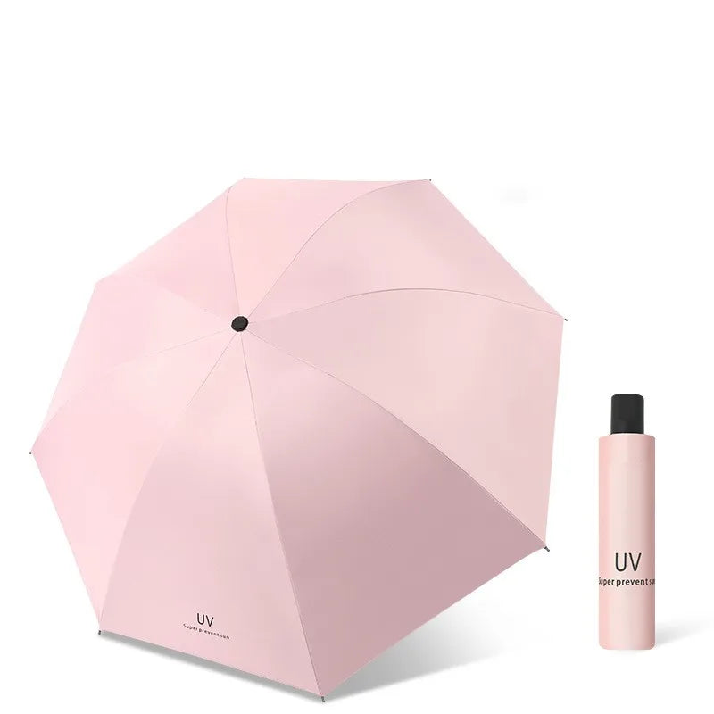 3 Folding Umbrella With Pouch  Water Proof UV protection Umbrella