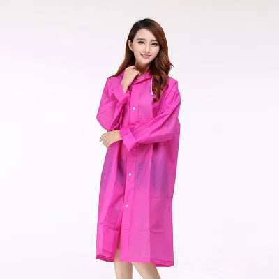 Custom High Quality Adult EVA PEVA Raincoat Waterproof Poncho for Outdoor Activity-for Hiking Travel Rainwear Clothing