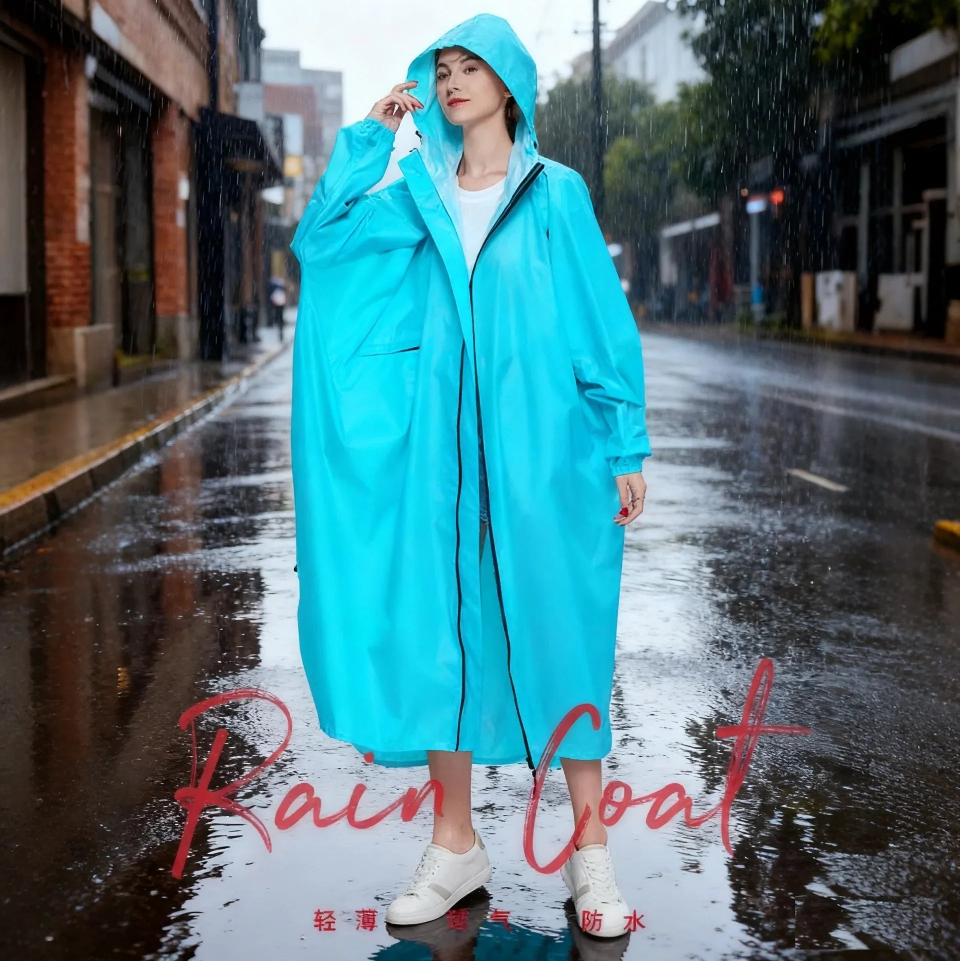 2025 Women's Men's Adult Simple Windproof Lightweight Reusable Waterproof Raincoat for Cycling Hiking Walking Outdoor Activities