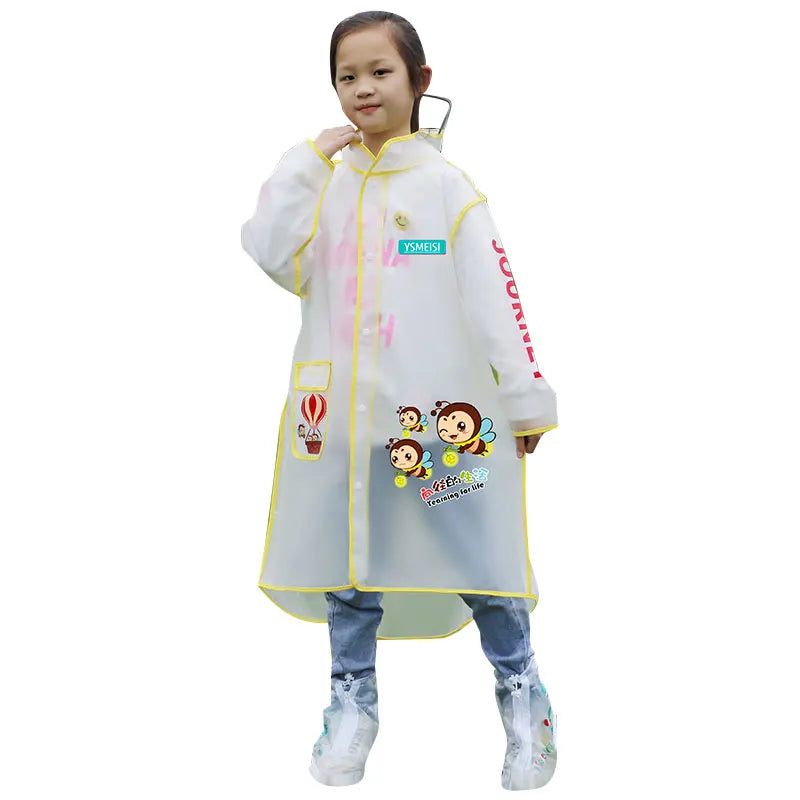 Custom Eco-Friendly Kids Raincoat Durable PVC Material Waterproof Rainwear Logo Print Windproof XXL Rain-proof Pants Walking