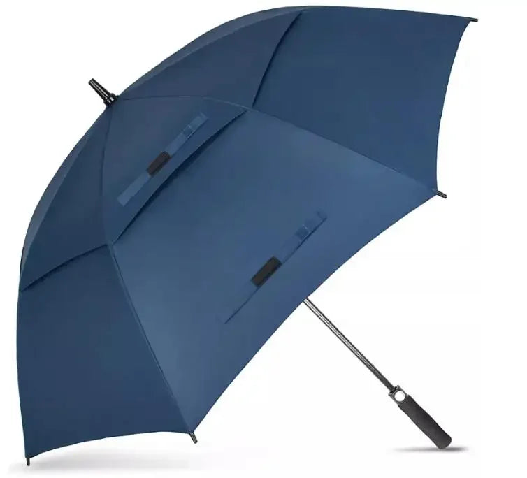 Modern Extra Large Oversize Double Canopy Golf Umbrella Automatic Open With Stick Windproof and Waterproof Design for Travel
