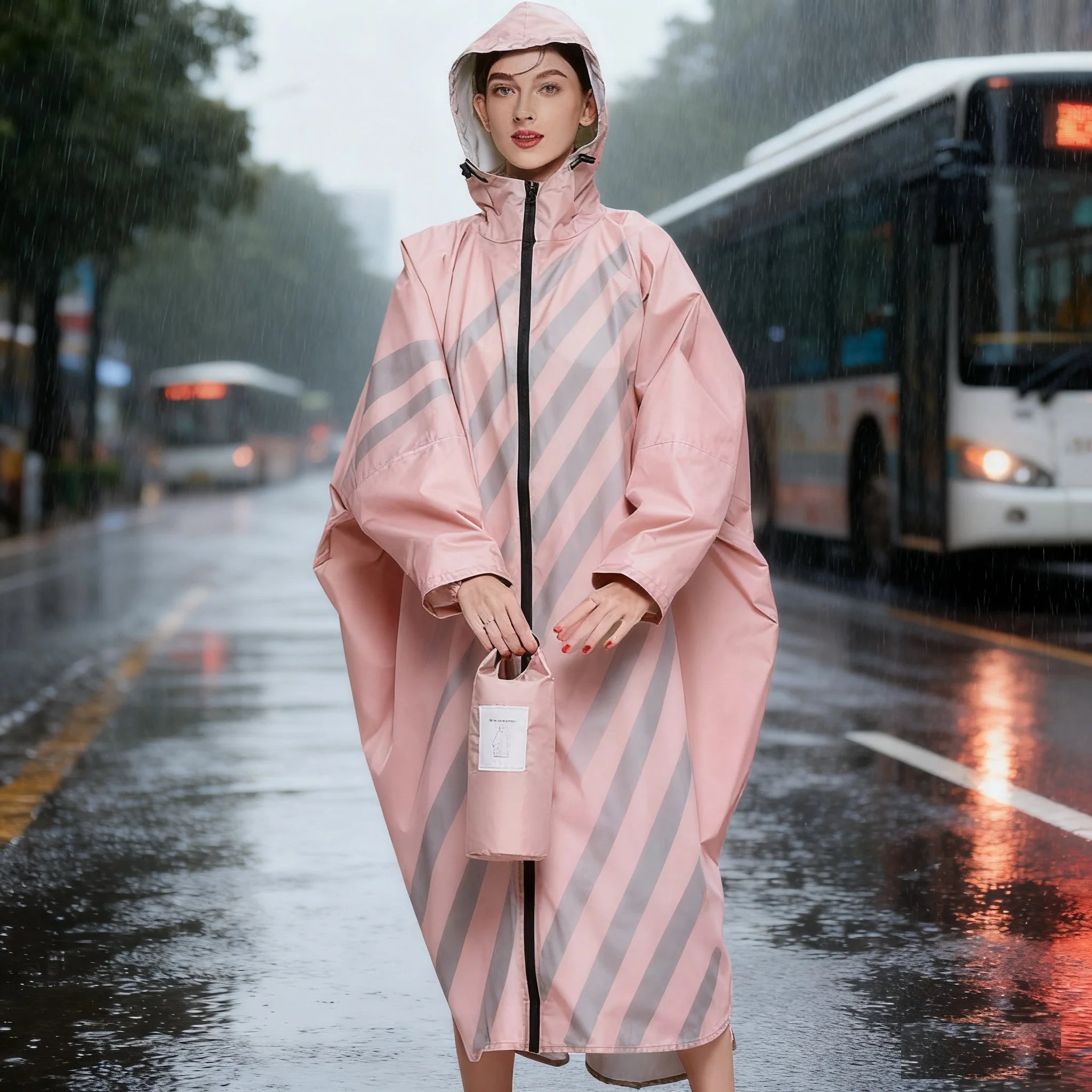 Adult Durable Breathable Windproof Lightweight Reusable Waterproof Foldable Fashion Raincoat for Cycling Hiking Outdoor Girls
