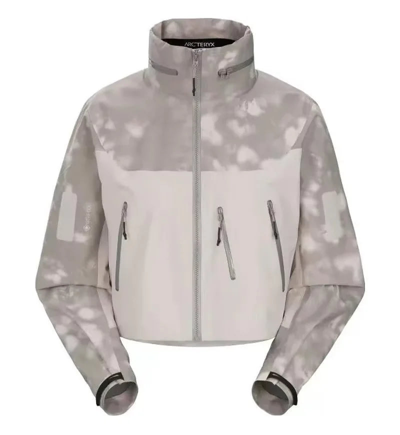 Women's Fashion Mid-Style Long-Sleeved Collar Slim-Fit Tights Waterproof Winter Single-Style Outdoor Jacket