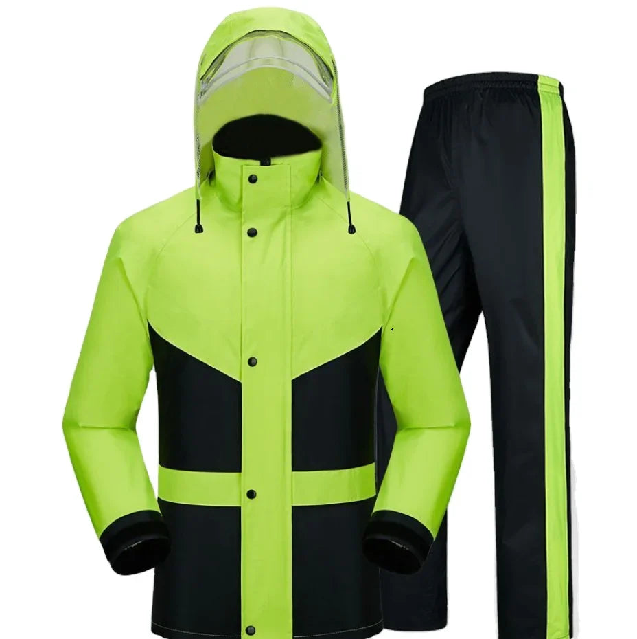 Rainstorm Proof Suit Raincoat Rainpants for Men and Women Electric Vehicle Takeaway Riding Split Reflective Waterproof
