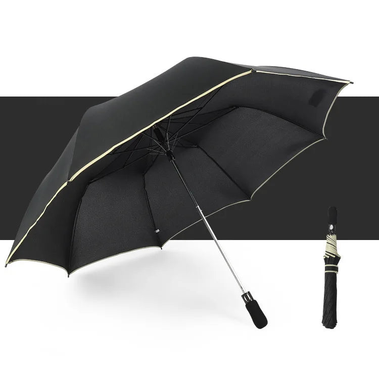 Umbrella Supplier 2 Fold Golf Umbrella Auto Open Promotion Golf Rain and Sun Umbrella