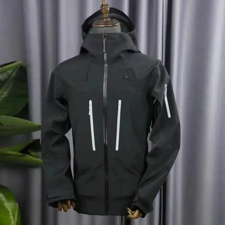 Men Women Soft Shell Single Layer Jacket Long Sleeve Heat Sealing Adhesive Spring Autumn Thin Warm Winter Coat