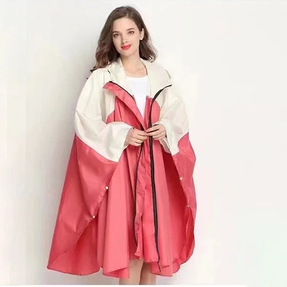 Fashionable Waterproof Cycling Rain Gear Emergency for Poncho for Hiking and Camping Survival Hooded Cloak