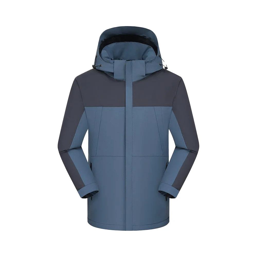 Unisex Outdoor Winter Fleece Jacket Breathable Water-Resistant Heat-Transfer Printed Anti-Bacterial Logo Stand Collar Zipper