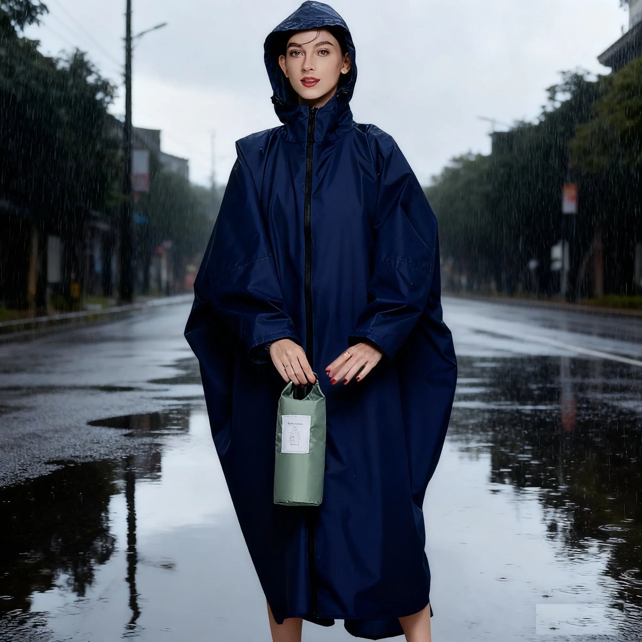 Adult Women's Durable Breathable Windproof Lightweight Reusable Waterproof Foldable Eco-Friendly Fashion Raincoat for for Hiking