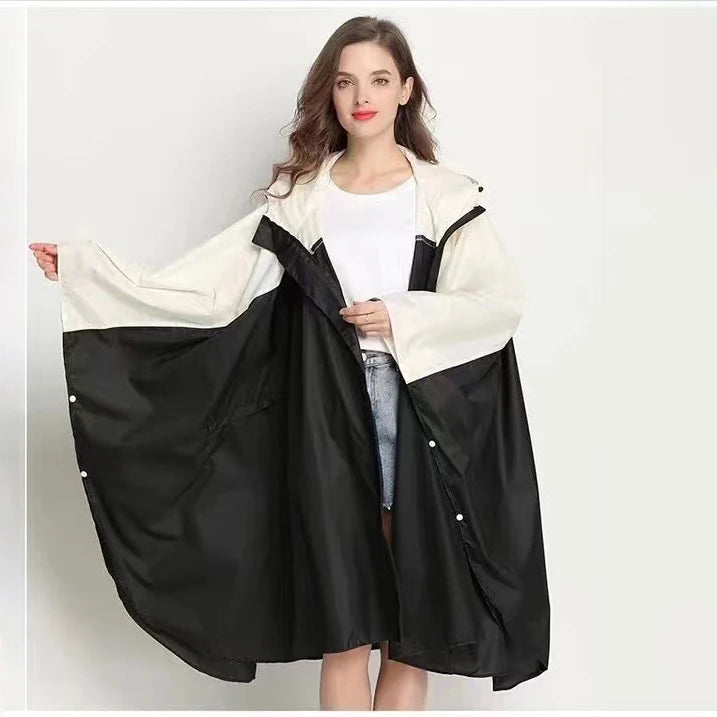 Fashionable Waterproof Cycling Rain Gear Emergency for Poncho for Hiking and Camping Survival Hooded Cloak