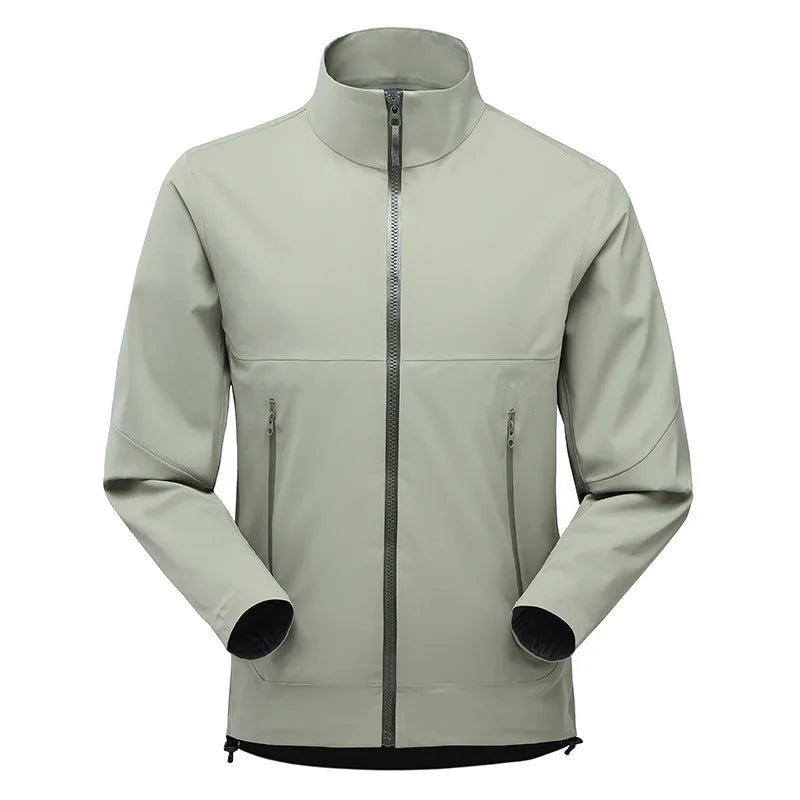 Outdoor Trendy Waterproof Windproof Stand-Up Collar Jacket for Men Women Raincoats Camping Mountaineering