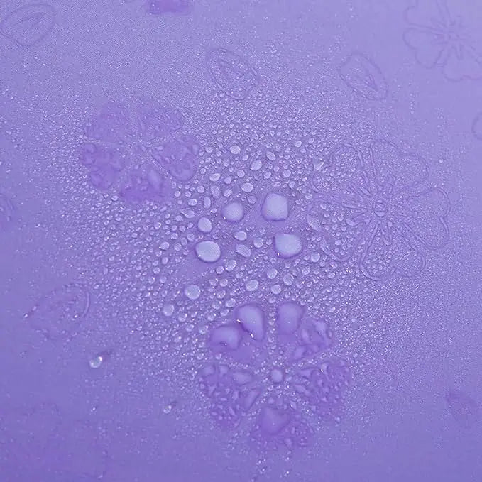 Creative Three-Fold Lotus Leaf Edge Sunshade Umbrella Watercolor Blooms Strong UV Protection Black Glue Customizable Logo