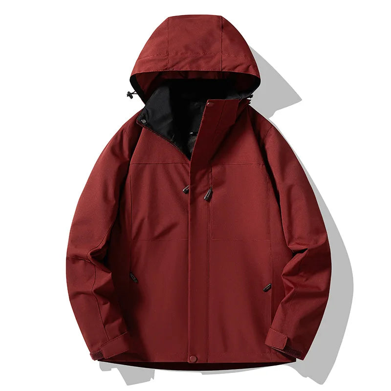 Autumn Spring Unisex Eco-Friendly 100% Polyester Windproof Waterproof Breathable Casual Jacket Zipper Closure Solid Pattern