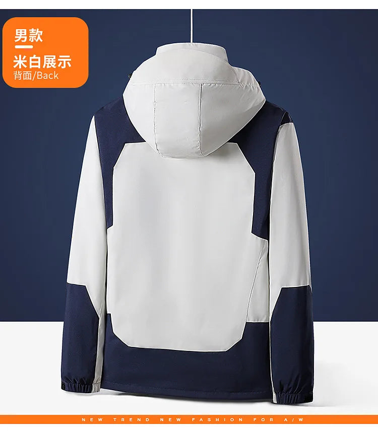 Men's Women's Casual Reversible Fleeced Jacket Water Proof Zippered Closure Stand Collar Winter ODM Finished Product Front XS