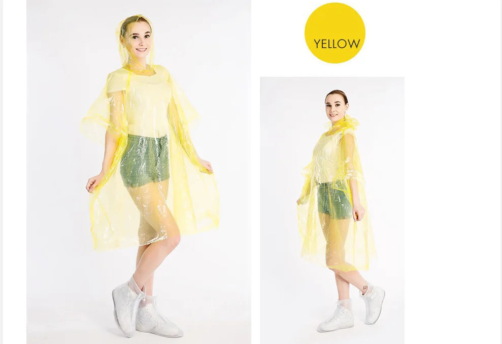 Wholesale Portable Disposable Rain Coat PP Ball Colorful Long Waterproof PE Emergency Plastic Poncho for Tours Business & Gifts