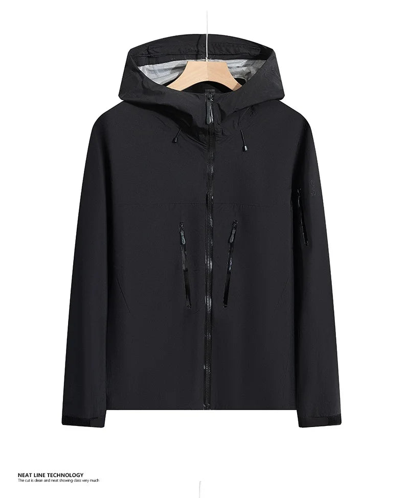 Wholesale Spring Unisex Waterproof Rain Jacket Windproof Outdoor Raincoat for Hiking Soft Shell Windbreaker