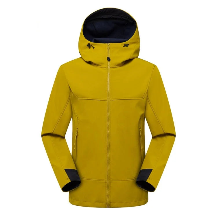 Men's Women's Outdoor Tactical Soft Shell Jacket Fall Winter Waterproof Breathable Padded Clothing Mountaineering Thickened