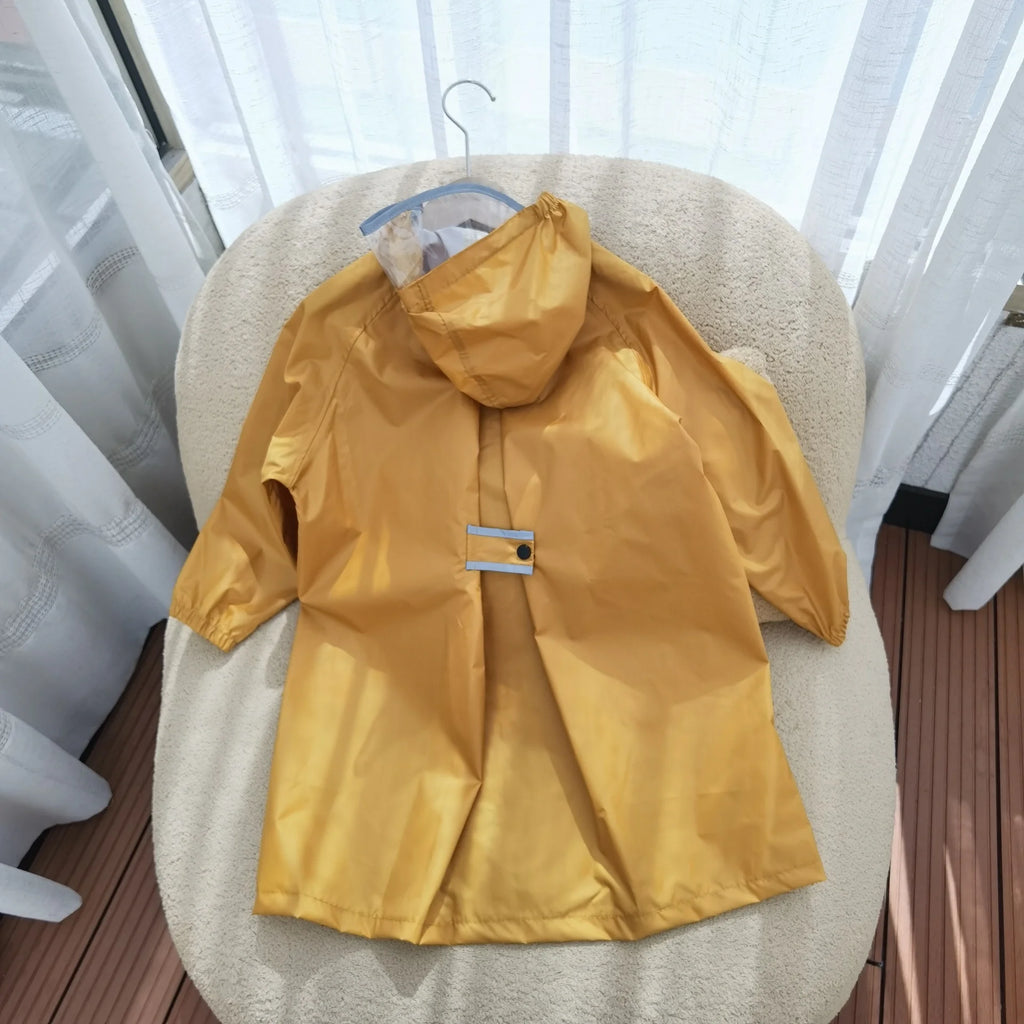 Outdoor Waterproof Lightweight Reusable Windproof Boys Girls Kindergarten Primary School Children's Raincoat Reflective Safety