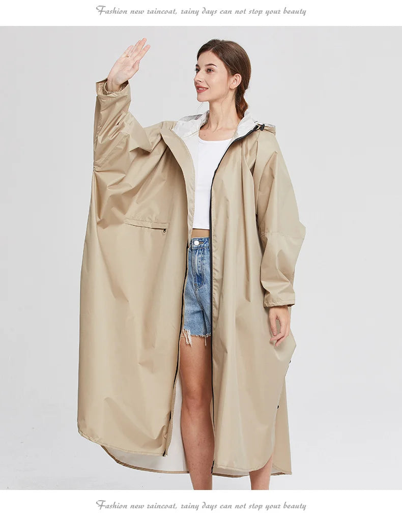 Women's Men's Girls' Simple Breathable Windproof Lightweight Reusable Waterproof Raincoat Rain Poncho for Cycling Hiking Outdoor