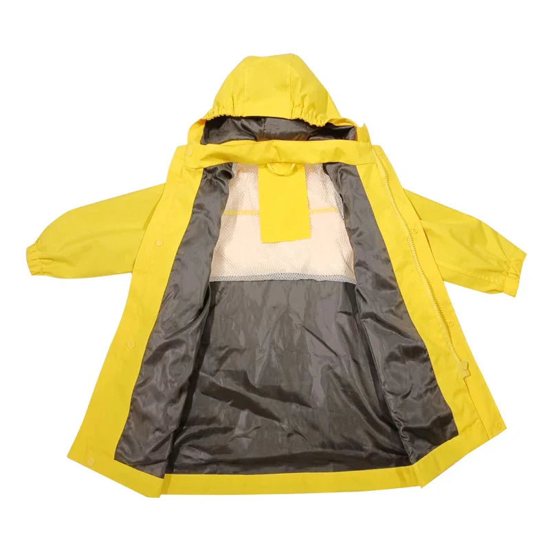 Unisex Lightweight Rain Jacket Hooded Raincoat Poncho Custom Transparent Raincoat Jacket for Kids Bike Rider for Girls