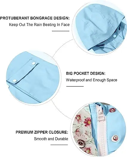 Customized Kids Rain Jacket Waterproof Windproof Hooded Rubber Raincoat Boys Girls XXL XXXL Children's Rainy Days Customized