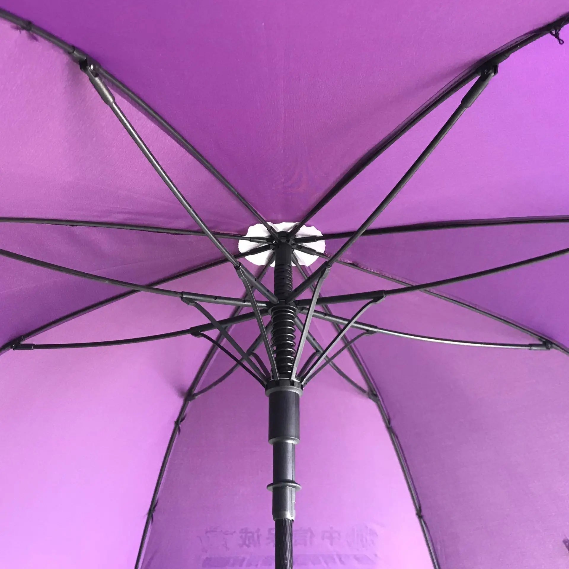 High Quality Large 27-Inch Automatic Purple Umbrella J-Shape With Long Handle UV-Proof Fabric and Metal Frame for Ladies