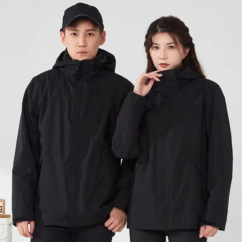 Women's Polyester Waterproof Ski Jacket Winter Windbreaker Fleece Inner Coat for Travel Tour Snow Hiking Outdoor Activities