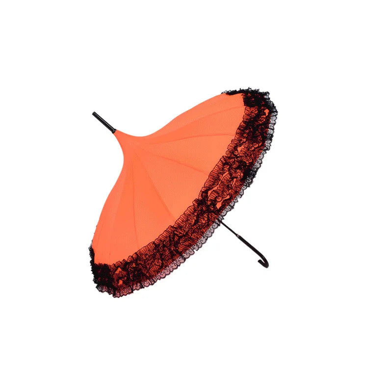 New Design Chinese Lace Golf Umbrella Long Full Body Auto Function With 8K Ribs for Business Travel Gifts Advertising
