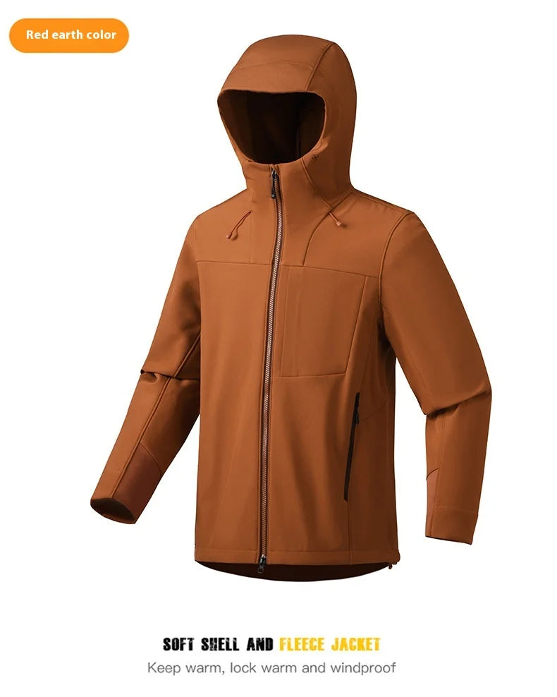 Men's Lightweight Stand Rain Jacket for Autumn Spring Breathable Hard Shell Coat Windproof 3D Embroidery Logo Zipper Print