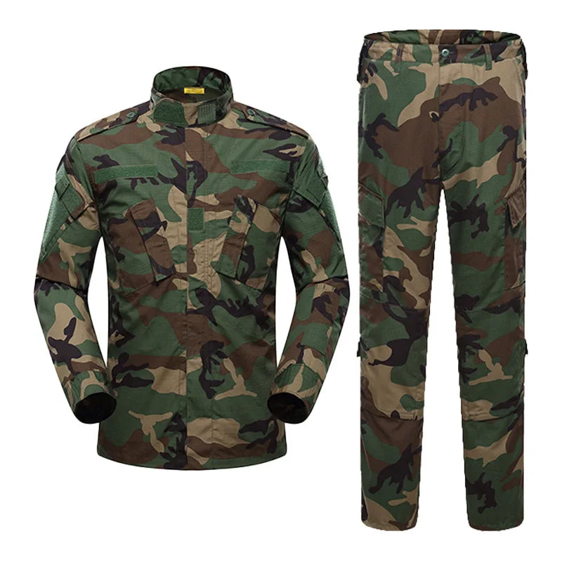 Horse-riding ACU Second-generation Unisex Camouflage Cotton Outdoor Training Tactical Suit Wear-resistant Breathable
