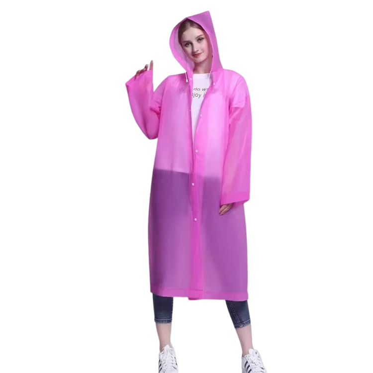 Adult Raincoat Custom Poncho Waterproof Rainwear High Quality EVA Travel Women&#39;s Raincoats Clothing Plastic Rain Coat PEVA