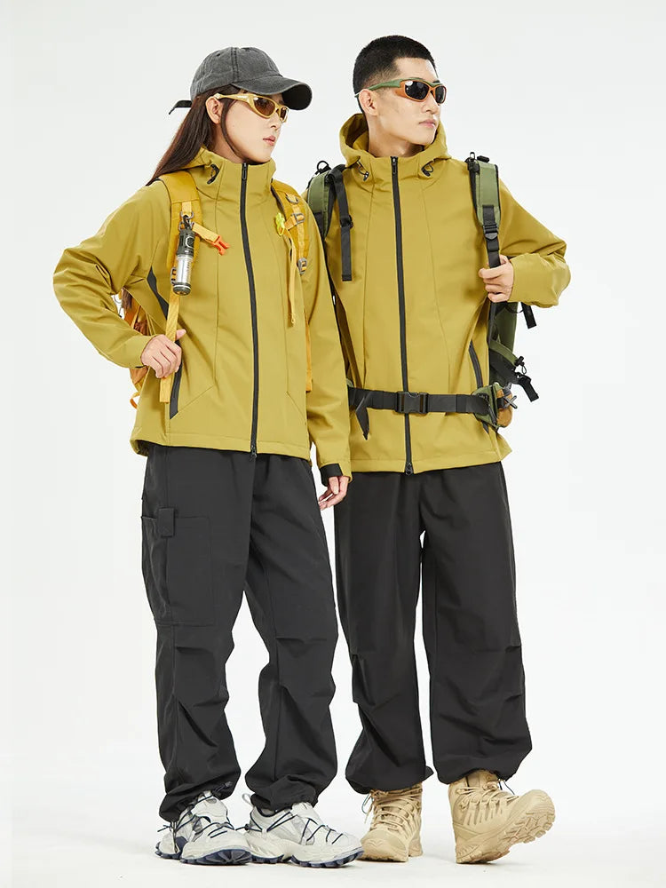 Wholesale Custom Logo Men's Softshell Winter Windbreaker Black Waterproof Polar Fleece Zipper Closure Casual Style Sizes 6XL