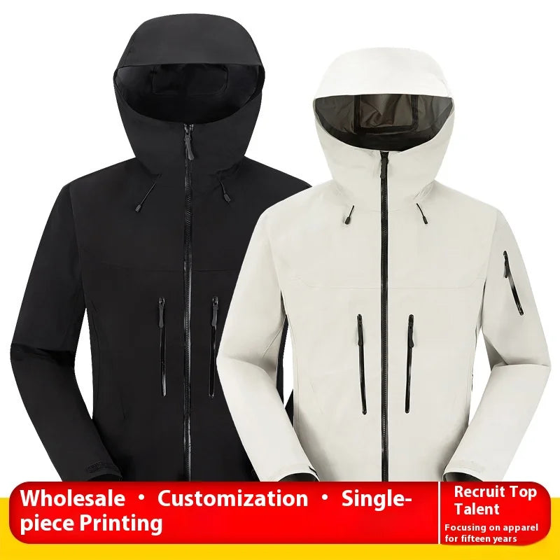 Men Women Soft Shell Single Layer Jacket Long Sleeve Heat Sealing Adhesive Spring Autumn Thin Warm Winter Coat