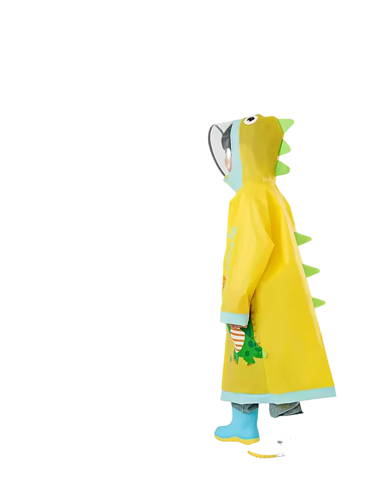 High Quality Eva Children's  Cartoon Waterproof Raincoat  Poncho Student Rainwear Outdoor Schoolbag for Kids Girls Wholesale