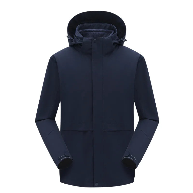 Factory Outdoor Jackets Waterproof Keep Warm Casual Jacket Against Storm Heavy Rain Three in One Rain Jacket