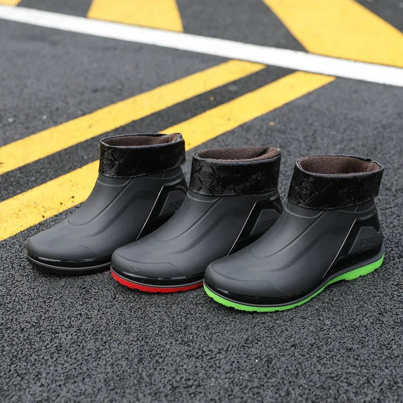 Factory Waterproof Ankle Neoprene Boots Non-slip Work Shoes Rubber Water Fashion Boots Outdoor Rainboots for Men Women