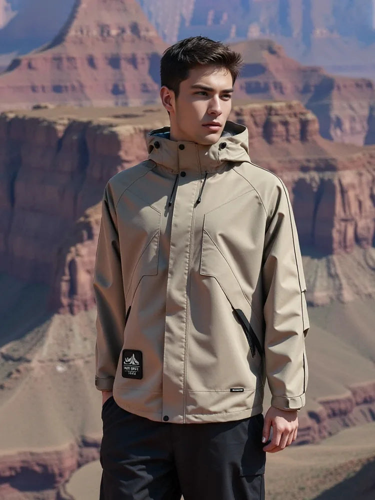 Men's & Women's Outdoor Jacket Two-Piece Set Detachable Fleece Lining Windproof Waterproof Breathable Warm Suit