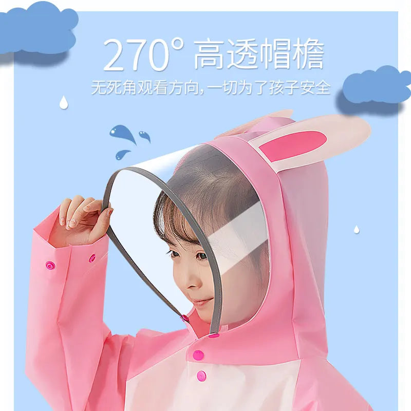 Hot Selling Modern Cartoon EVA Custom Raincoat for Students Fashionable Waterproof Poncho for Children's Outdoor Activities