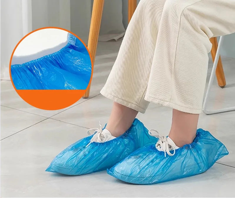 PE Disposable Non-Slip Durable Boot & Shoe Covers Outdoor Indoor Protection for Home Floors Shoes Adults Summer Winter