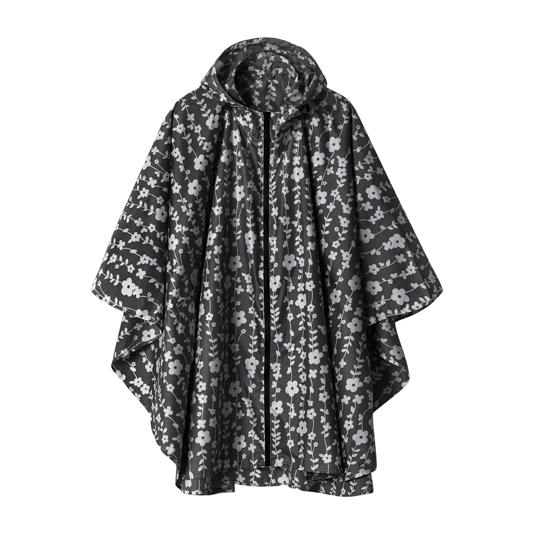 Women's Disposable Waterproof Rain Poncho Jacket Hood Blue Yellow Flower Style Polyester PU Includes Pockets Motorcycling
