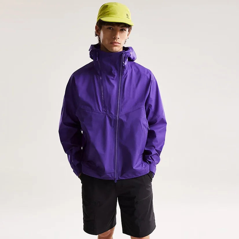 New Lightweight Single-layer Winter Thin Stand Collar Waterproof for WindStopper Unisex Loose Fit Jacket