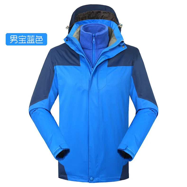 High-End Waterproof Warm-keeping Outdoor Sports Jacket Women's Fleece-Lined Long-Sleeved Autumn Winter Ski Suit Mountaineering