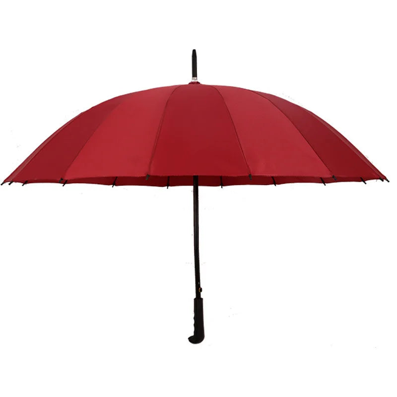 Super Strong 27''x16k Golf Umbrella Waterproof Windproof Business Style Rainbow Print Plastic Fabric for Rain Gifts