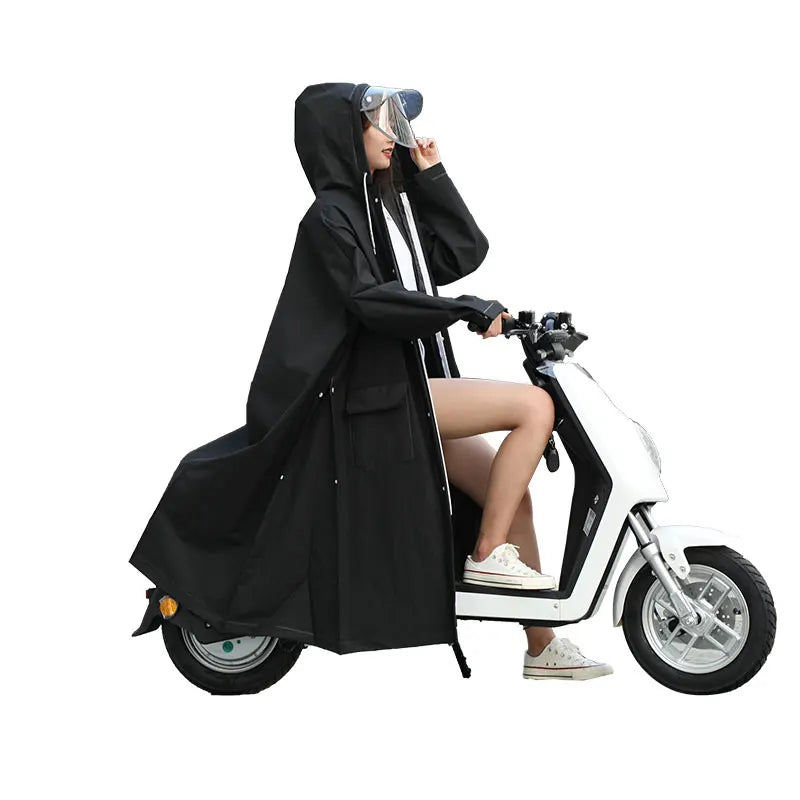 New Verson Waterproof Custom Raincoat Adult EVA Windproof Impermeable Para Lluvia Double Brim Hooded Eco-friendly